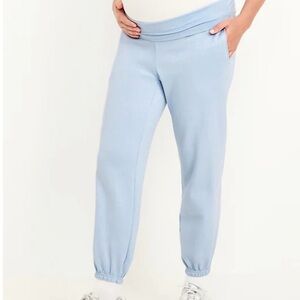 Maternity Rollover-Waist Jogger Sweatpants